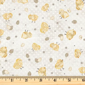 Hühnerkratzer Ecru Hühnereier Baumwollstoff Angebot 5723 E Stoff von einem halben Meter - Bild 1 von 2