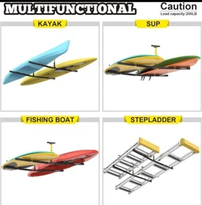 Garage Storage Mount Hanger for Ladder, Paddle Board, SUP, Snowboard 2 Pack - Picture 1 of 7