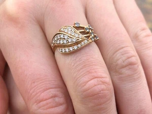 Gold ring 585 Ukraine standart, size 17.5 weight 3.84 grams Engagement - Picture 1 of 12
