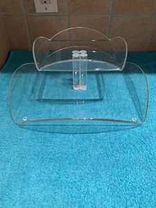 Acrylic Lucite Clear 2 Tier Party Serving Dish - Picture 1 of 12