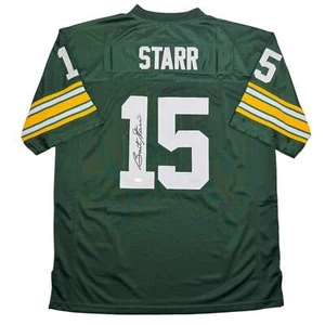 Autographed/Signed Bart Starr Green Bay Green Football Jersey Steiner COA - Picture 1 of 3