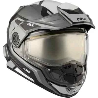 Casco de moto de nieve óptica CKX AMS Mission doble lente gris mate LG  Foto 1 de 4