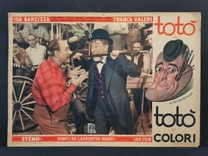 TOTò A COLORI fotobusta poster Steno Vittorio Caprioli Ferraniacolor T72 - Imagen 1 de 2