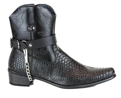 Correa para Bota Cuero Genuino Punk Gótico Vaquero Motociclistas Bota Occidental 2 Piezas Foto 1 de 3