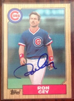 Ron Cey Hand Signed 1987 Topps Baseball Card Chicago Cubs - Image 1 of 2