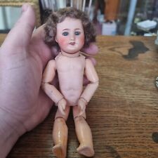 Small French Antique Bisque Head Doll , Moving Eyes And Limbs , Great Condition 