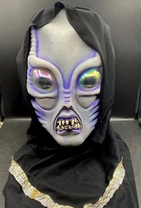 Easter Unlimited Inc. Vintage Space Alien Mask Zombie With Hood Adult Rare! - Picture 1 of 8
