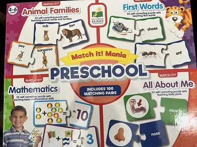 Match It! Mania Preschool, 4-6 Years, Mathematics, First Words (Unused) - Image 1 of 4