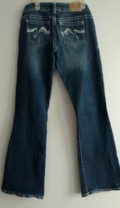 Women's Vanity Low Rise Stretch Destress Tyler Blue Jeans Size 25" x 31" Leg 9" - Picture 1 of 12