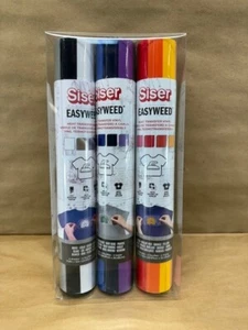 Siser EasyWeed Heat Vinyl Transfer Rainbow Sampler - 3 Pack - Picture 1 of 5