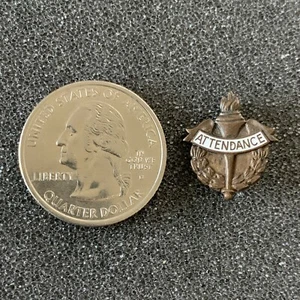 Pinback vintage de premio de asistencia escuela universidad iglesia #39472 - Imagen 1 de 2