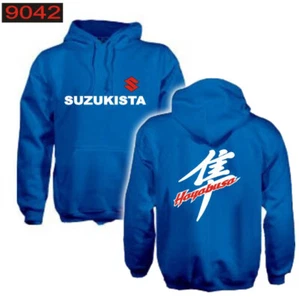 Felpa cappuccio HAYABUSA blu blue hoodie sweatshirt 9042 - Imagen 1 de 1