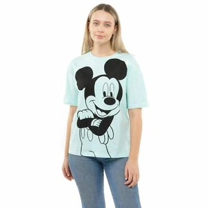 Official Disney Ladies Mickey Stance T-shirt Blue S - XL - Picture 1 of 6