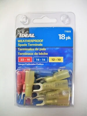 Ideal Weatherproof Heat Shrink Spade Terminals 770325, 18 pk, Lot of 1 pack - Image 1 of 2