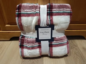 Charter Club Cozy Plush Throw Christmas Plaid Super Soft Throw Blanket, 50 x 70 - Picture 1 of 6