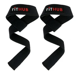 Gym Strap Hook Bar Power Dead Lifting Training Wrist Support Pull Up Hand Grip - Picture 1 of 6