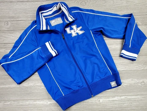 Kentucky Wildcats Nike Jacket Full Zip Sz Small Embroidered Logo Mens Blue White Cover