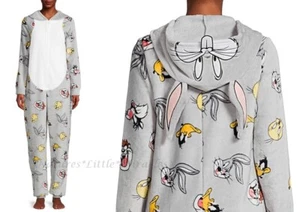 Bugs Bunny Union Suit One Piece Pajamas Women Size S-3X Looney Tunes Taz Men NWT - Picture 1 of 4