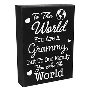 Gift for Grammy - To the World You Are Grammy Sign - Mother's Day Gift Grandkids - Picture 1 of 9