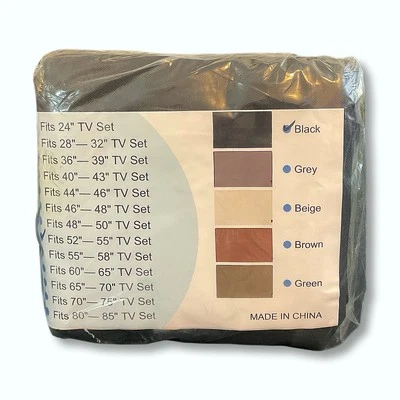 Outdoor Waterproof Weatherproof 52" - 55" Flat Screen TV Cover BLACK - Image 1 of 4