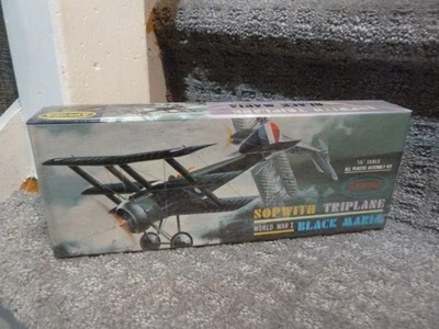 1963 Aurora 1/48 SOPWITH TRIPLANE BLACK MARIA WWI Fighter 100 Model Kit SEALED - Image 1 of 4