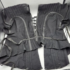 Vintage Damen Camisole viktorianischer Stil schwarz Handarbeit - Bild 1 von 11