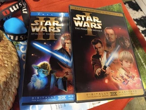Vintage 2005 Star Wars The Phantom Menace 1 and Attack of the Clones 2 DVD - Picture 1 of 1