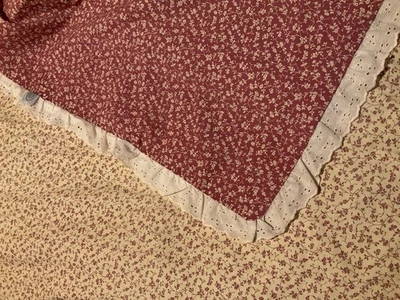 **LAURA ASHLEY**EDREDÓN REVERSIBLE 1977 VINTAGE cremallera, ojales volantes 100% ALGODÓN Foto 1 de 4