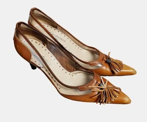 YSL Yves Saint Laurent Pointed Toe Tassel Pump Womens 39 US 9 Western Old Money - Picture 1 of 14