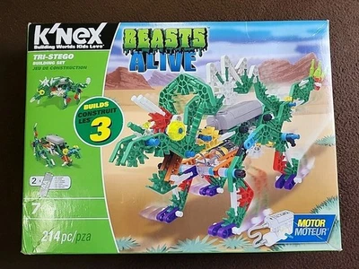 K'NEX Tri-Stego Beasts Alive conjunto de construção brinquedo de construção motorizado 34484 leitura  - Imagem 1 de 2