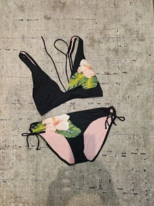 SKYE Bikini Para Mujer Grande Negro Floral Natación Espalda Cruzada Triángulo Traje de Baño - Imagen 1 de 2
