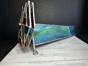 "Juguete caleidoscopio vintage hecho a mano vitral con plomo 12"" ver descripción" - Imagen 1 de 20