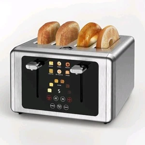 Wunly KST076AU 4-Slice Toaster Touchscreen Stainless Steel ( READ DESCRIPTION ) - Picture 1 of 18