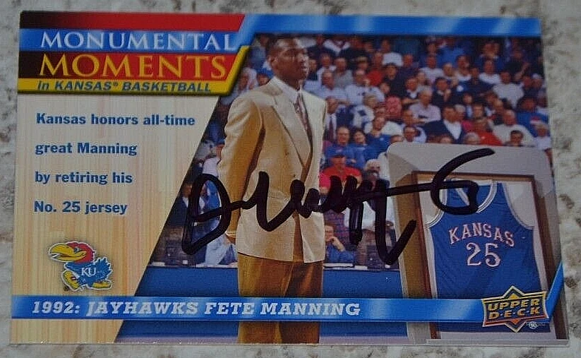 MOMENTOS MONUMENTALES FIRMADOS A MANO DANNY MANNING KANSAS Foto 1 de 2