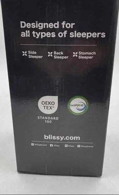 Almohada Blissy Luxury gris blanca certificada Oeko-Tex para todo tipo de durmientes Foto 1 de 4