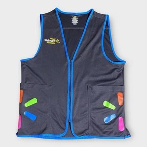 Walmart Employee Vest Adult Medium M Blue Full Zip Sleeveless Associate Uniform - Picture 1 of 18