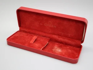 Omega Vintage Red Watch Box Case Only Genuine from JAPAN 2 - Picture 1 of 4