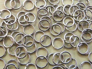 Binderinge Biegeringe Metallringe offen silber 5 - 8 mm Auswahl 2242 - Bild 1 von 4