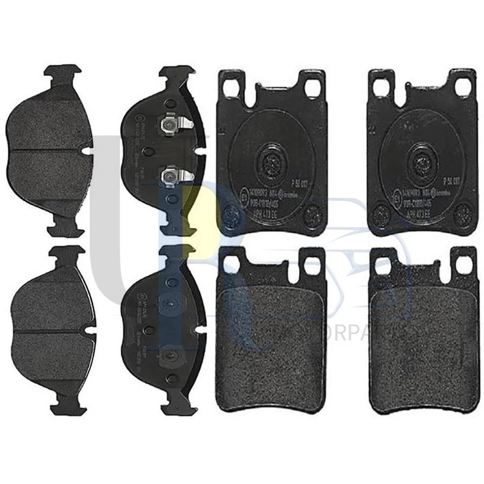 Juego de 2 pastillas de freno de disco delanteras traseras Brembo para Mercedes-Benz E430 2000 2001 2002 Foto 1 de 1