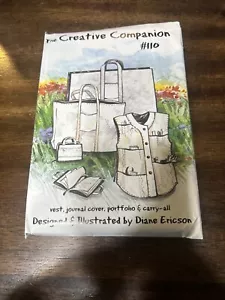 The Creative Companion Vest,Journal Cover Diane Ericson Pattern 110 S-L UNCUT - Picture 1 of 2