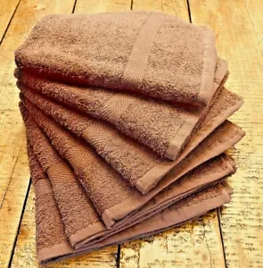 Ideal Towels Premium Brown Highly Absorbent 22 x 44 Inches Bath Towels 6 Packs - Picture 1 of 3