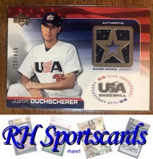 2004 Upper Deck USA 25th Anniversary #GU-JD Justin Duchscherer Game Jersey /850