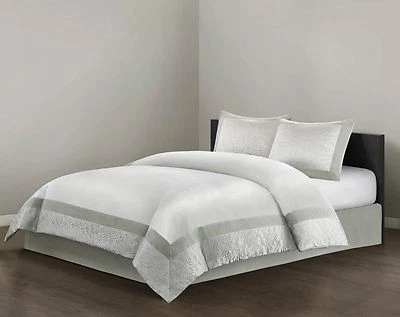 natori madame ning king or queen duvet cover, gray NA12-2072, NA12-2071 - Image 1 of 2