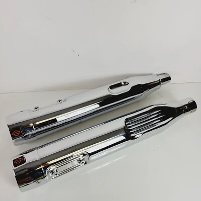 Tubos de escape silenciadores cromados originales OEM Harley-Davidson 17-24 CVO Touring Foto 1 de 4