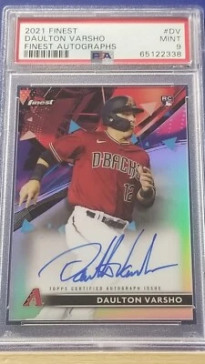 Daulton Varsho - 2021 Finest Finest Autograph RC   PSA 9 - Image 1 of 2