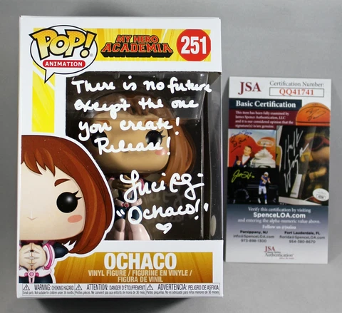 LUCI CHRISTIAN SIGNED OCHACO MY HERO ACADEMIA FUNKO POP FIGURE AUTOGRAPH JSA COA Cover