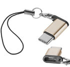 USB 3.1 Type-C auf MicroUSB Adapter gold mit Anhänger f Samsung Galaxy S9 Typ-C