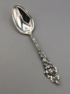 Floral series by Baker Manchester Sterling Silver Teaspoon 5", Monogram on back - Picture 1 of 4