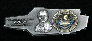 USS Theodore Roosevelt CVN-71 MONEDA DE DESAFÍO MARINA EE. UU. PIN UP PRESIDENTE - Imagen 1 de 24