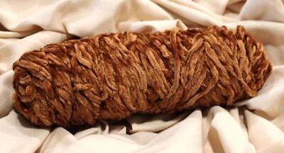 90g skein Polyester Velvet / Chenille Yarn, Copper, Baby, Soft 130+m - Image 1 of 4